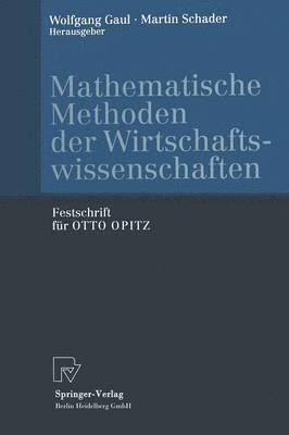 bokomslag Mathematische Methoden der Wirtschaftswissenschaften