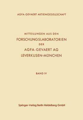 bokomslag Mitteilungen aus den Forschungslaboratorien der Agfa-Gevaert AG, Leverkusen-Mnchen