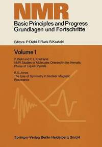 bokomslag NMR Basic Principles and Progress. Grundlagen und Fortschritte