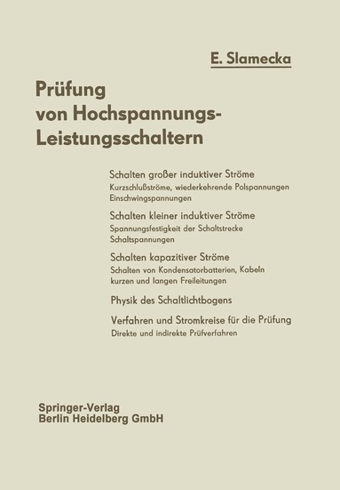 bokomslag Prüfung von Hochspannungs-Leistungsschaltern