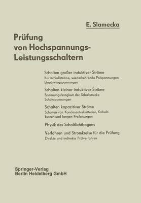 Ernst Slamecka - Prüfung von Hochspannungs-Leistungsschaltern, Häftad