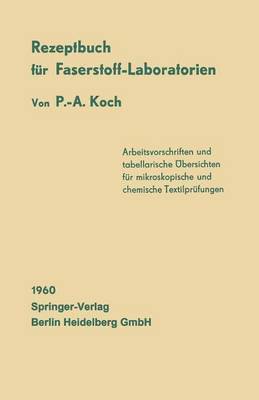 bokomslag Rezeptbuch fr Faserstoff-Laboratorien