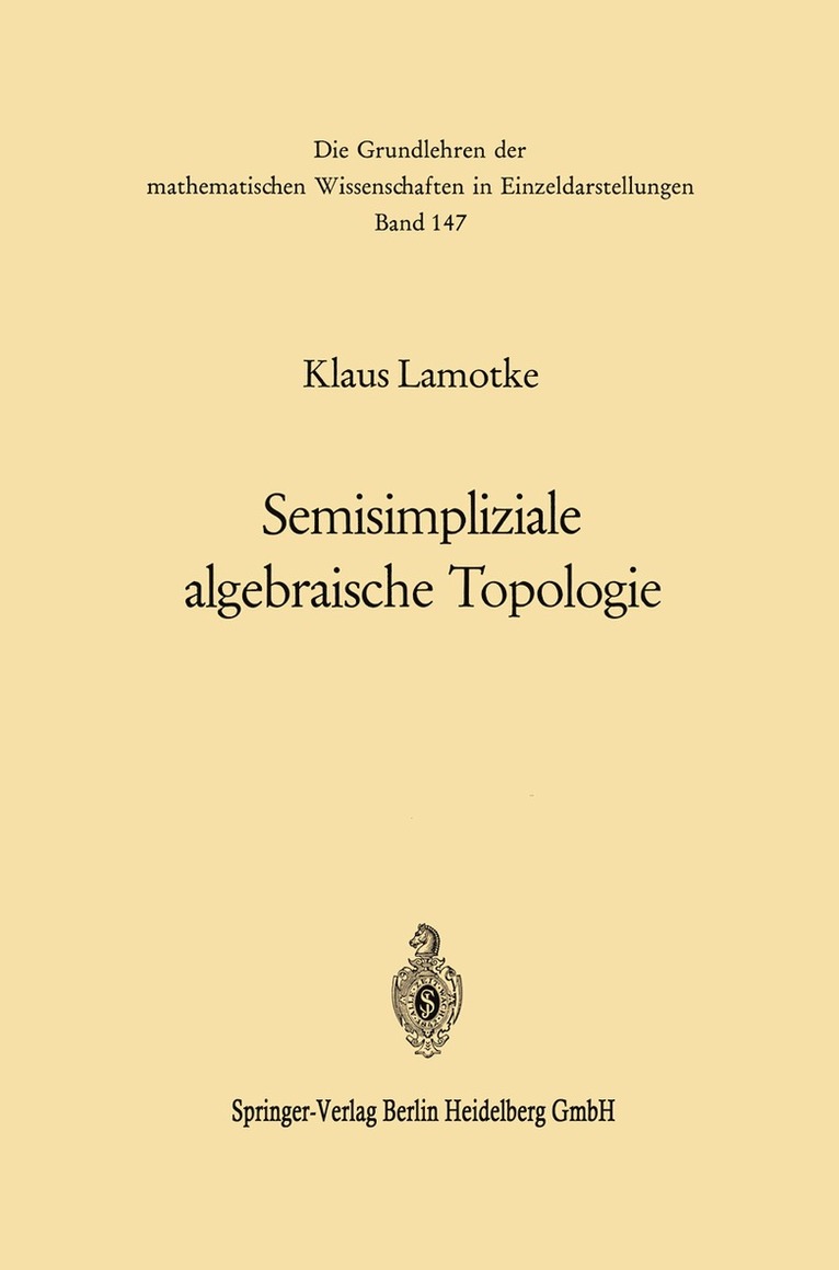 Semisimpliziale algebraische Topologie 1