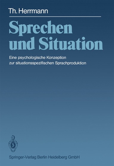 bokomslag Sprechen und Situation