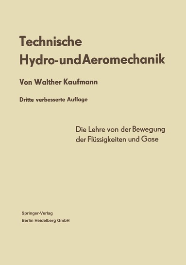 bokomslag Technische Hydro- und Aeromechanik