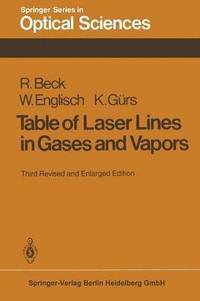 bokomslag Table of Laser Lines in Gases and Vapors