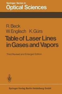 bokomslag Table of Laser Lines in Gases and Vapors