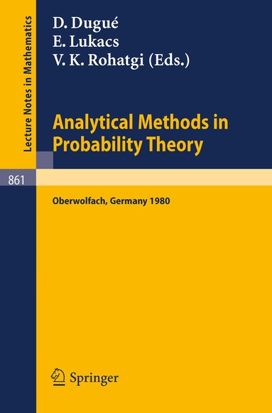Daniel Dugue, E. Lukacs, V. K. Rohatgi - Analytical Methods in Probability Theory, Häftad