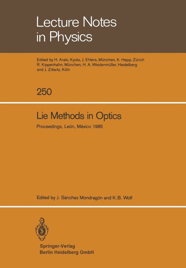 Lie Methods in Optics 1