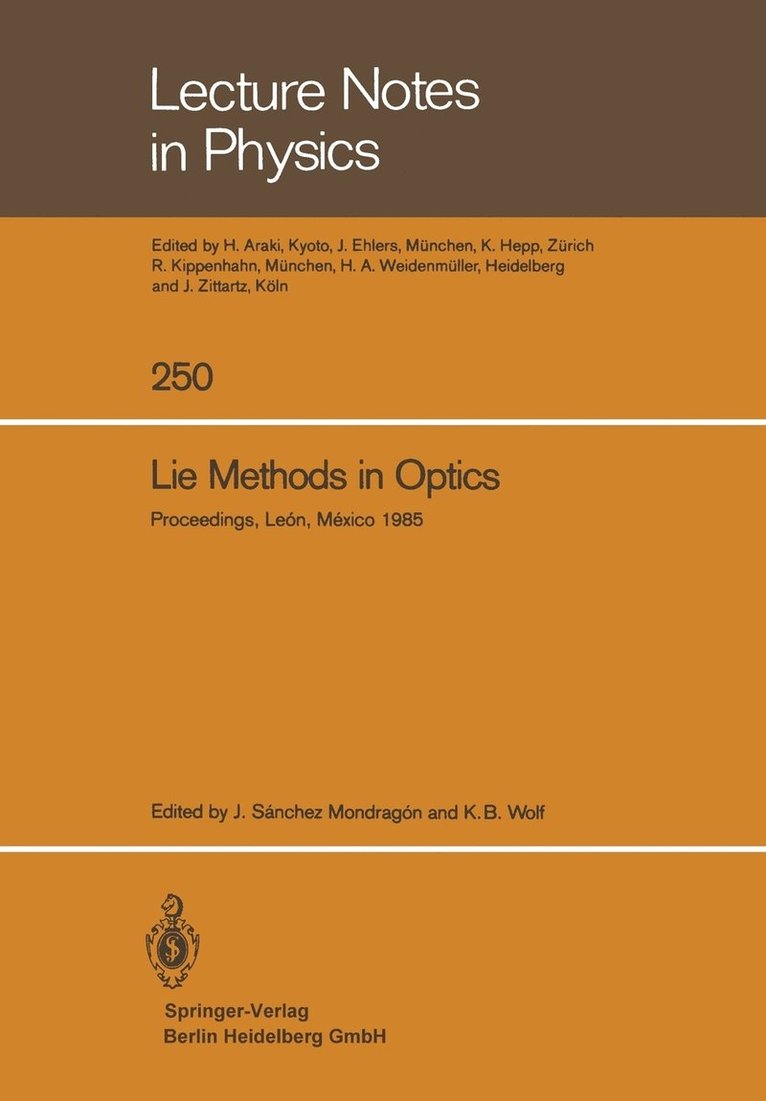 Lie Methods in Optics