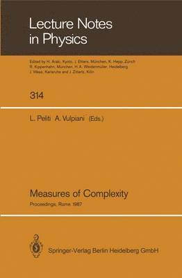 Measures of Complexity 1