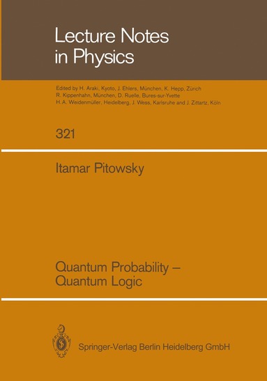 bokomslag Quantum Probability - Quantum Logic
