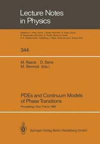 bokomslag PDEs and Continuum Models of Phase Transitions