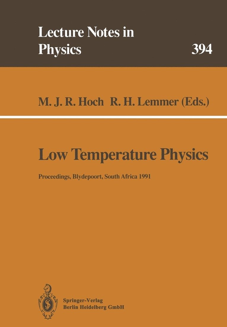 Low Temperature Physics 1
