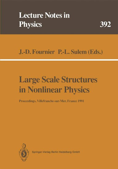 Jean-Daniel Fournier, Pierre-Louis Sulem - Large Scale Structures in Nonlinear Physics, Häftad