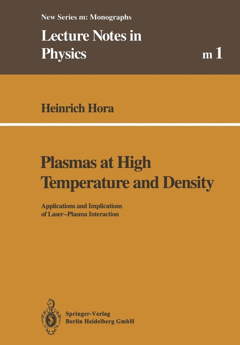 Plasmas at High Temperature and Density 1