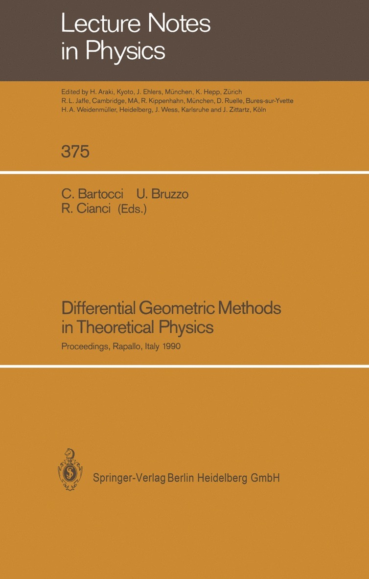 CLAUDIO BARTOCCI, Ugo Bruzzo, Roberto Cianci, Claudio Bartocci - Differential Geometric Methods in Theoretical Physics, Häftad