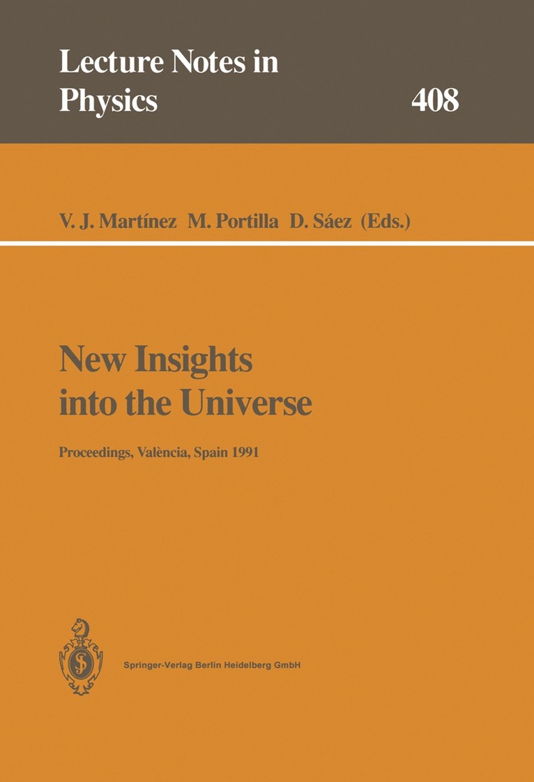 Vicent J. Martinez, Miguel Portilla, Diego Saez - New Insights into the Universe, Häftad