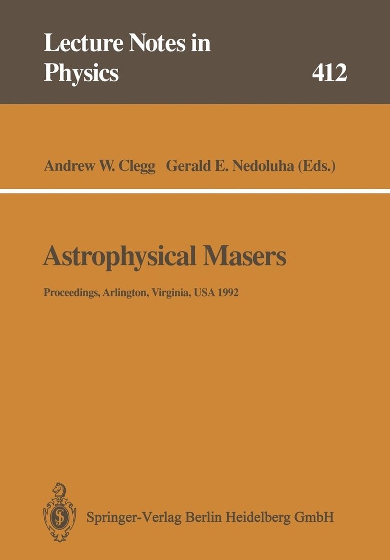 Astrophysical Masers 1