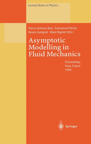 Pierre-Antoine Bois, Emmanuel Deriat, Renee Gatignol, Alain Rigolot - Asymptotic Modelling in Fluid Mechanics, Häftad