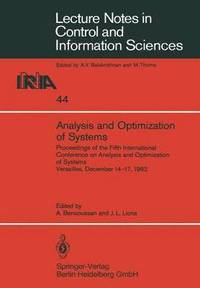 bokomslag Analysis and Optimization of Systems