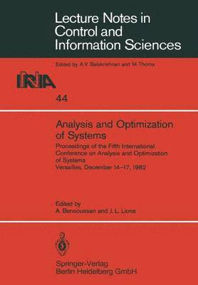 bokomslag Analysis and Optimization of Systems