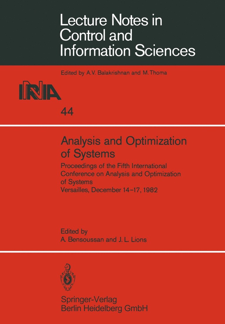 Analysis and Optimization of Systems 1