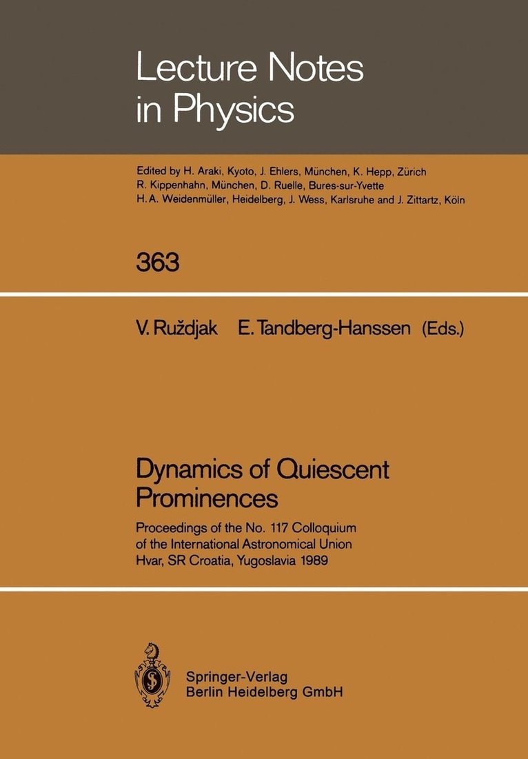 Dynamics of Quiescent Prominences 1