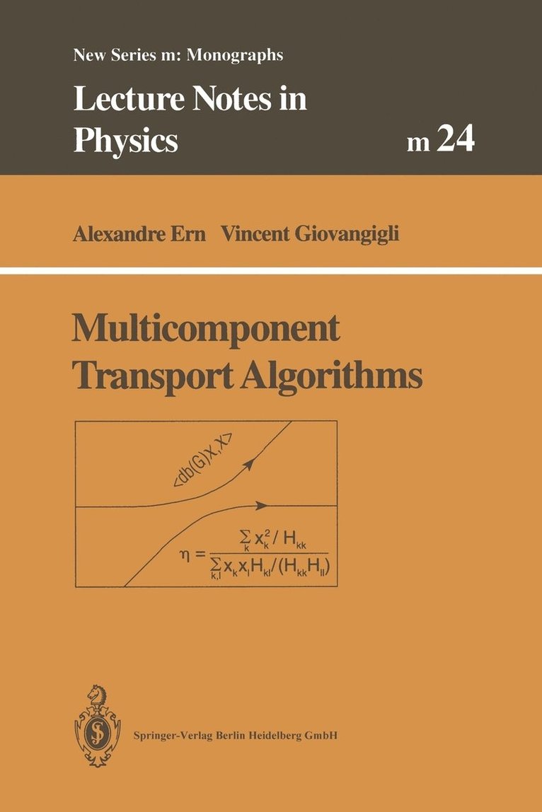 Alexandre Ern, Vincent Giovangigli - Multicomponent Transport Algorithms, Häftad