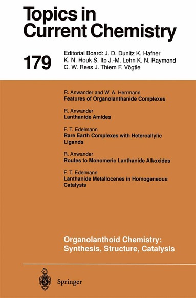 bokomslag Organolanthoid Chemistry: Synthesis, Structure, Catalysis