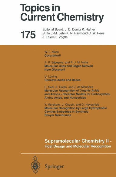 Edwin Weber - Supramolecular Chemistry II — Host Design and Molecular Recognition, Häftad