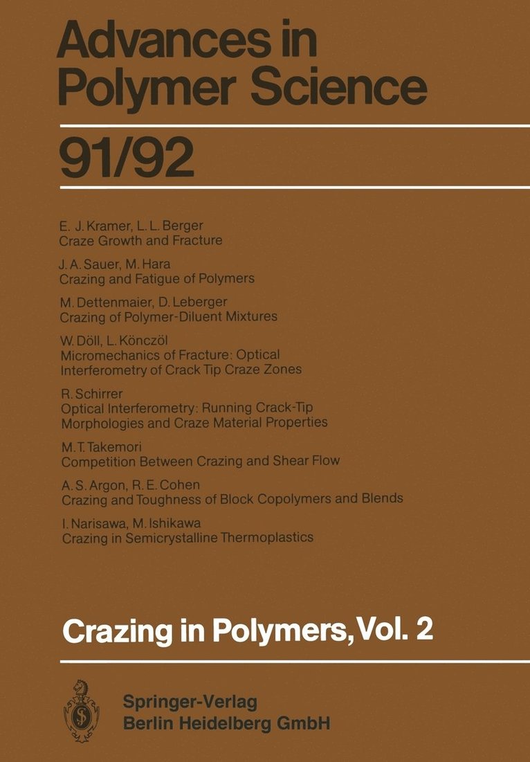 Crazing in Polymers Vol. 2 1