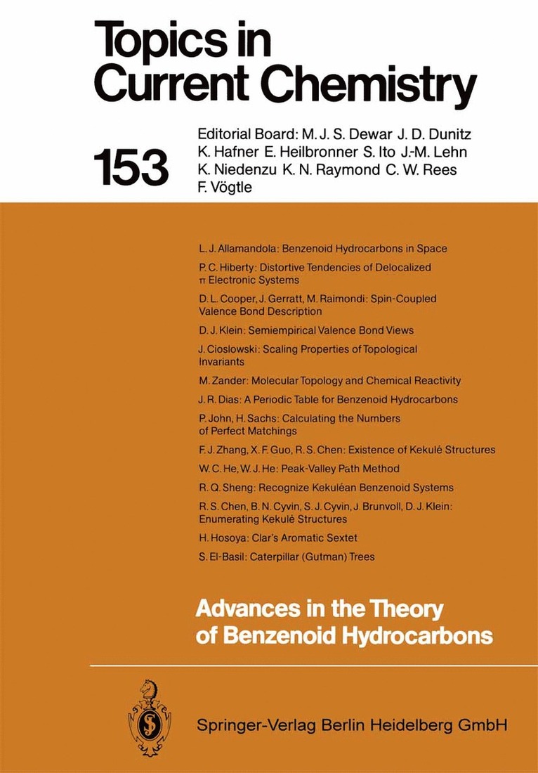 Ivan Gutman, Sven J. Cyvin - Advances in the Theory of Benzenoid Hydrocarbons, Häftad