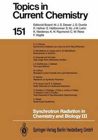 bokomslag Synchrotron Radiation in Chemistry and Biology III