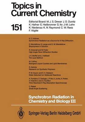 bokomslag Synchrotron Radiation in Chemistry and Biology III