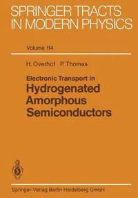 bokomslag Electronic Transport in Hydrogenated Amorphous Semiconductors