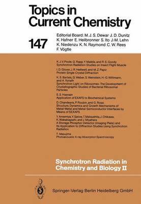 Eckhard Mandelkow - Synchrotron Radiation in Chemistry and Biology II, Häftad