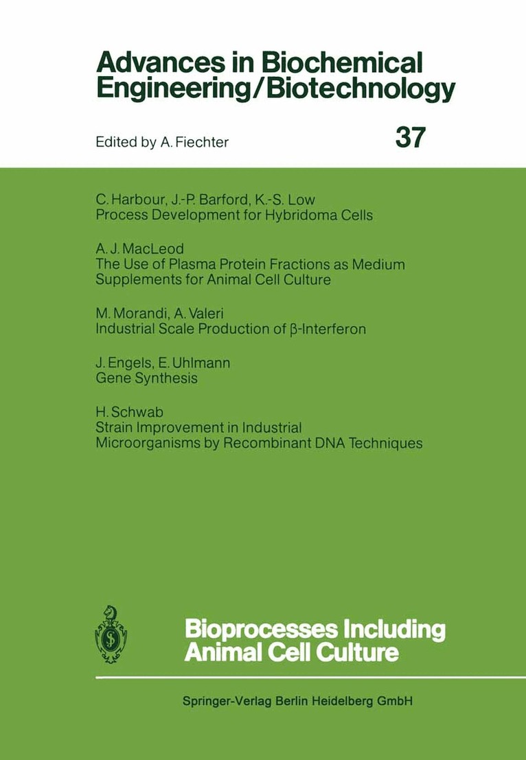 Bioprocesses Including Animal Cell Culture, Häftad