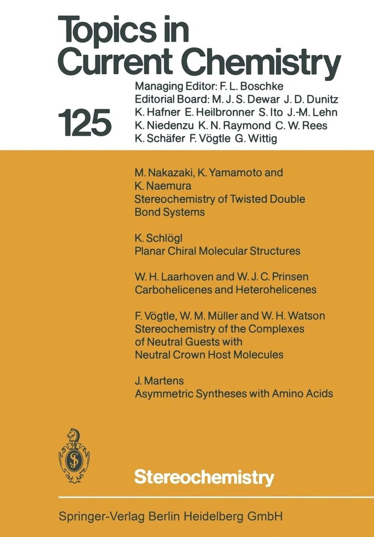 F. Vögtle, E. Weber, F. Vogtle - Stereochemistry, Häftad