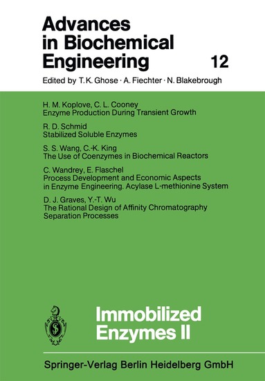 Karl Schügerl, T. Scheper, Shimshon Belkin, Isao Endo, Man Bock Gu, Wei Shou Hu, Bo Mattiasson, Jens Nielsen, Gregory N. Stephanopoulos, Roland Ulber, An-Ping Zeng, Jian-Jiang Zhong, Weichang Zhou - Immobilized Enzymes II, Häftad