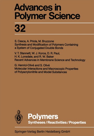 Akihiro Abe, Ann-Christine Albertsson, Karel Dusek, Jan Genzer, Shiro Kobayashi, Kwang-Sup Lee, Ludwik Leibler, Timothy E. Long, Ian Manners, Martin Möller, Eugene M. Terentjev, Maria J. Vicent, Brigitte Voit, Ulrich Wiesner - Polymers, Häftad
