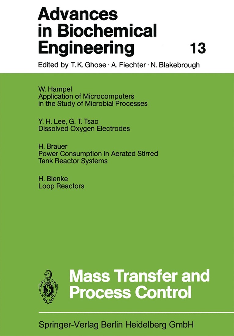 Karl Schügerl, T. Scheper, Shimshon Belkin, Isao Endo, Man Bock Gu, Wei Shou Hu, Bo Mattiasson, Jens Nielsen, Gregory N. Stephanopoulos, Roland Ulber, An-Ping Zeng, Jian-Jiang Zhong, Weichang Zhou - Mass Transfer and Process Control, Häftad