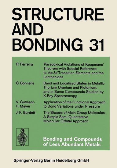 bokomslag Bonding and Compounds of Less Abundant Metals