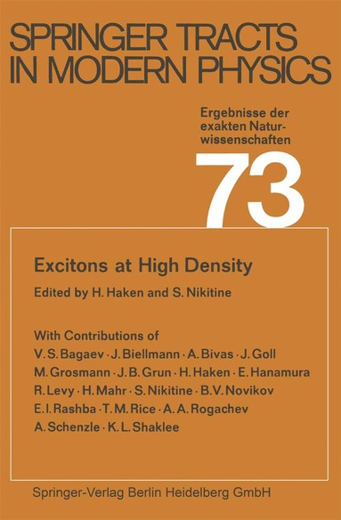 H. Haken, S. Nikitine - Excitons at High Density, Häftad
