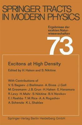 Excitons at High Density 1