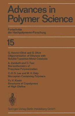 bokomslag Advances in Polymer Science / Fortschritte der Hochpolymeren-Forschung