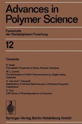 bokomslag Advances in Polymer Science