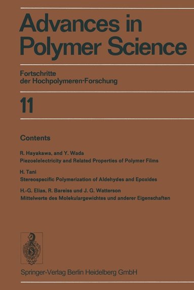 bokomslag Advances in Polymer Science