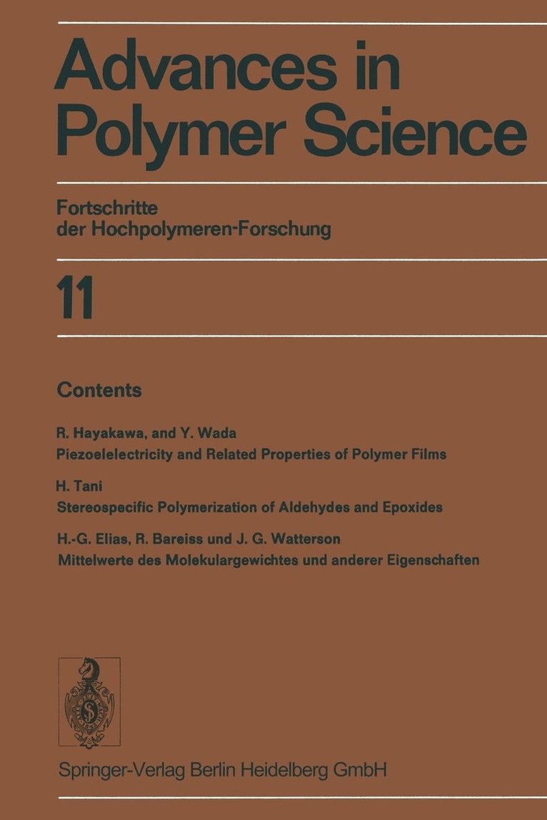 Advances in Polymer Science 1