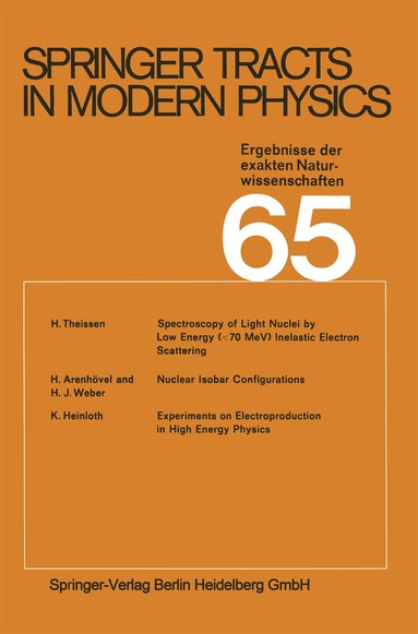 G. Höhler - Springer Tracts in Modern Physics, Häftad